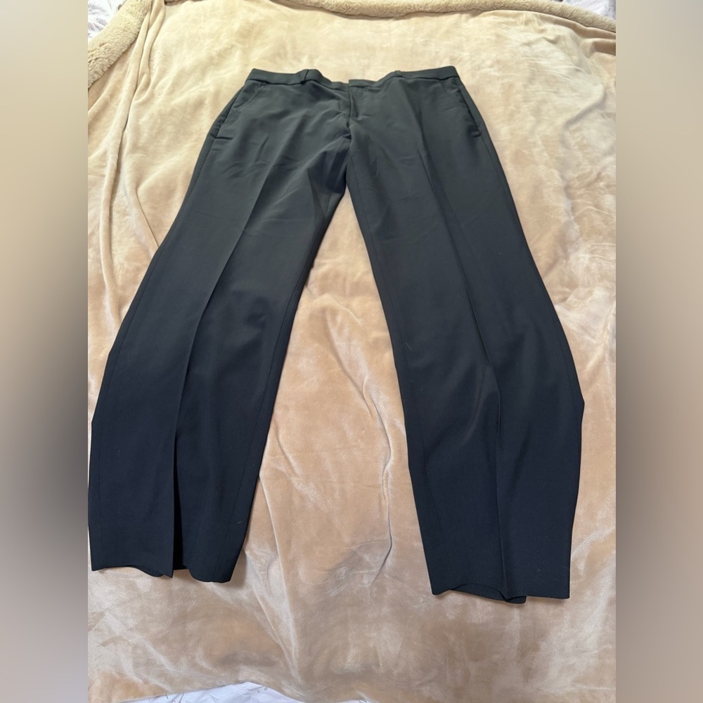 Banana Republic Ryan Machine Wash Italian Wool Charcoal Dress Pants 10